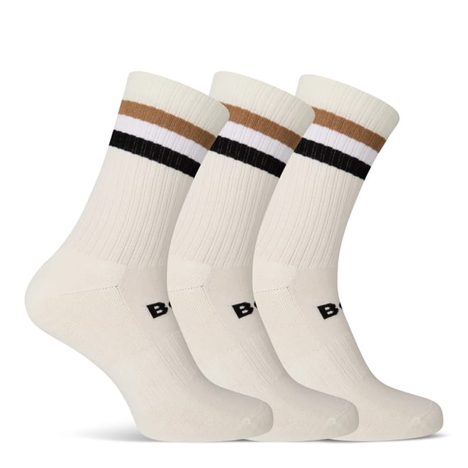 Rib Stripe Crew Socks