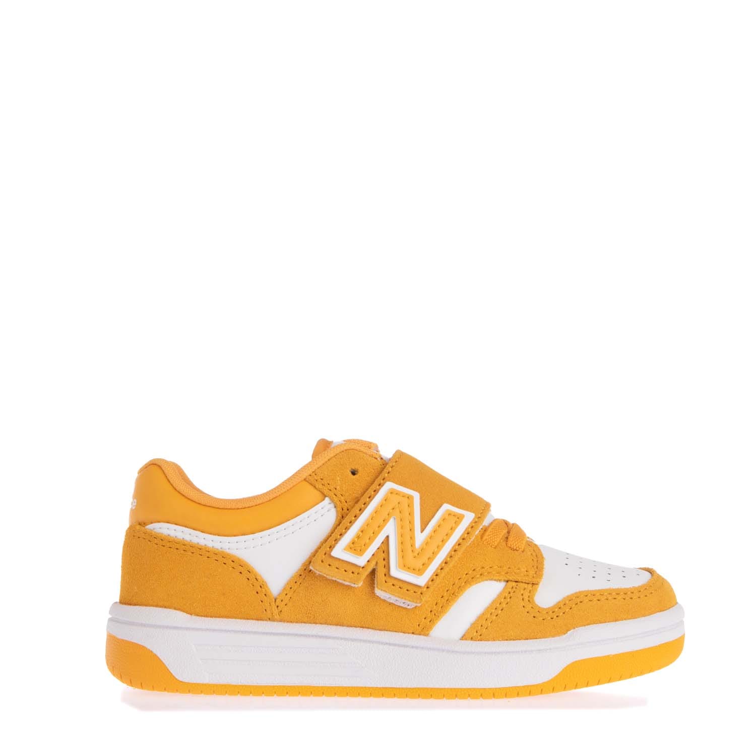 Yellow New Balance Kids 480 Trainers Get The Label