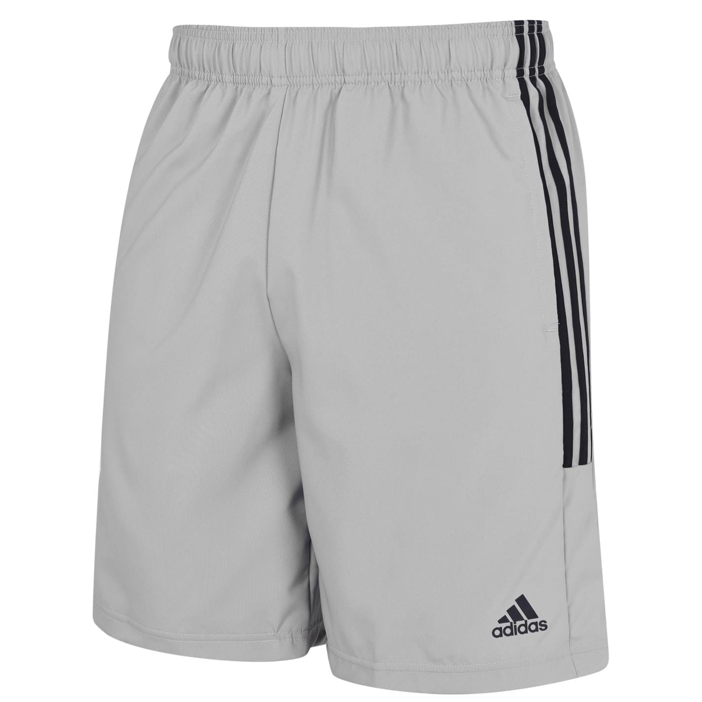 Adidas 3 stripe shorts grey online