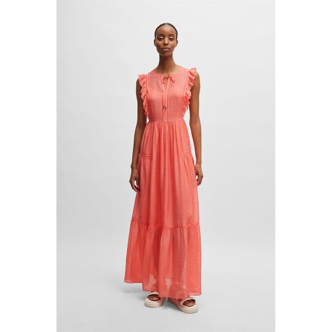 Dacrina Tie-Neckline Sleeveless Dress