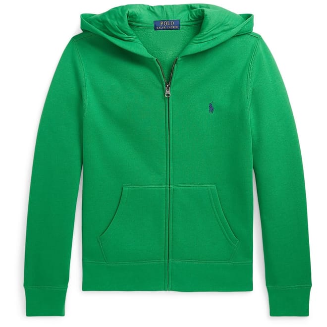 Polo Hooded Ribbed Cuff Sweat Jacket
