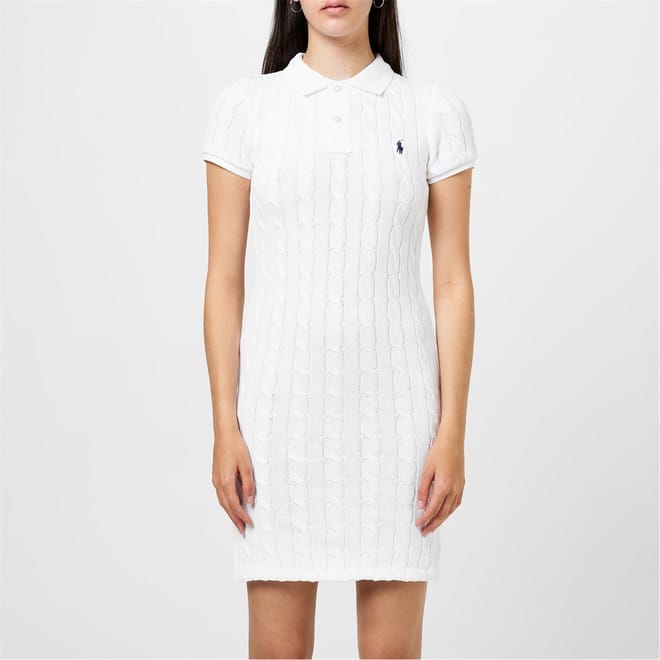 Cable Knit Polo Dress