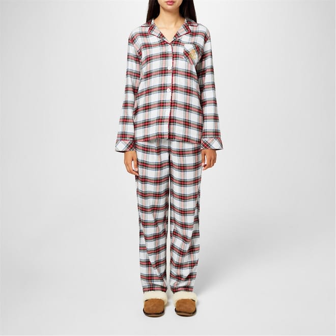 Collared Neck Long Sleeve Pyjama Set
