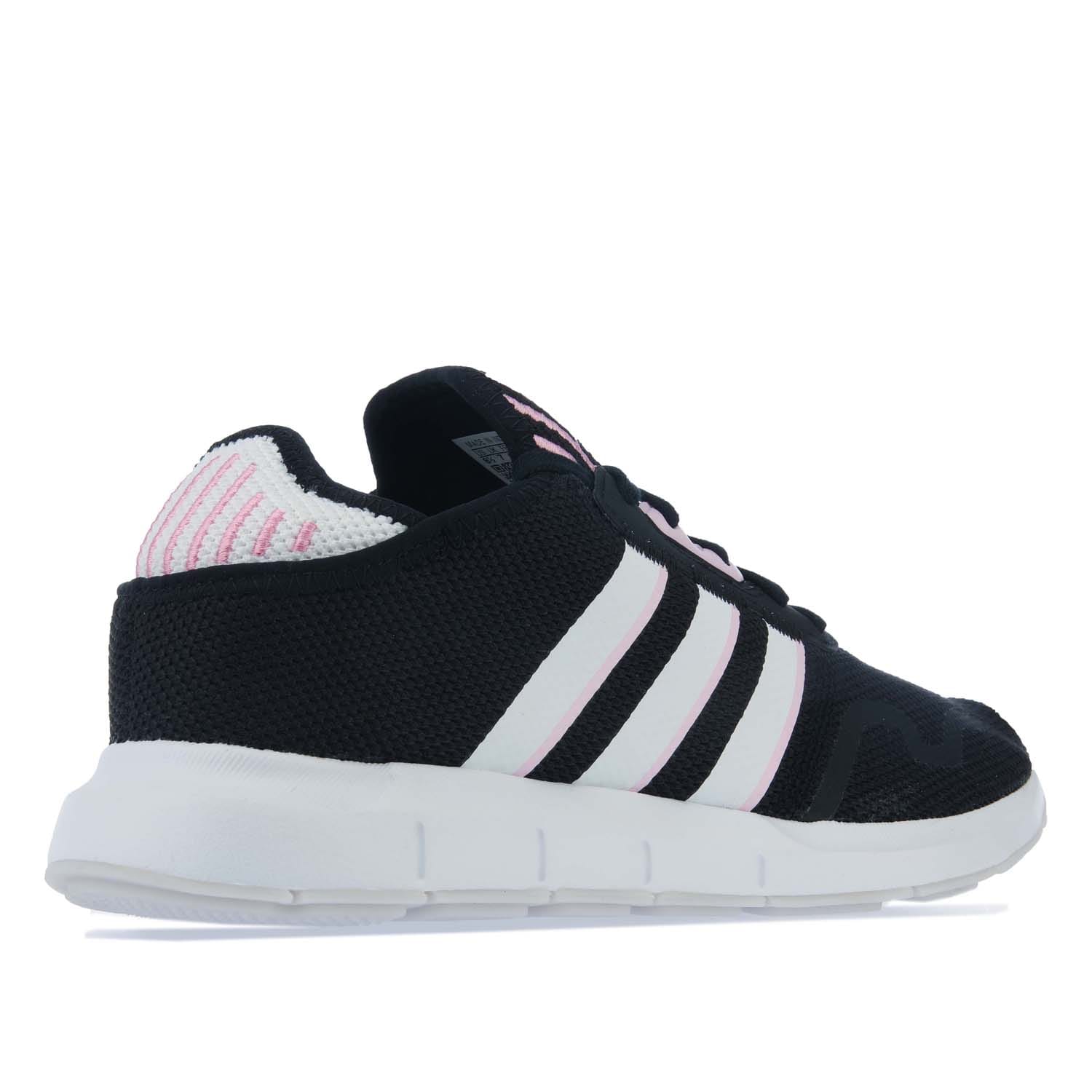 Black White adidas Originals Womens Swift Run X Trainers Get The Label