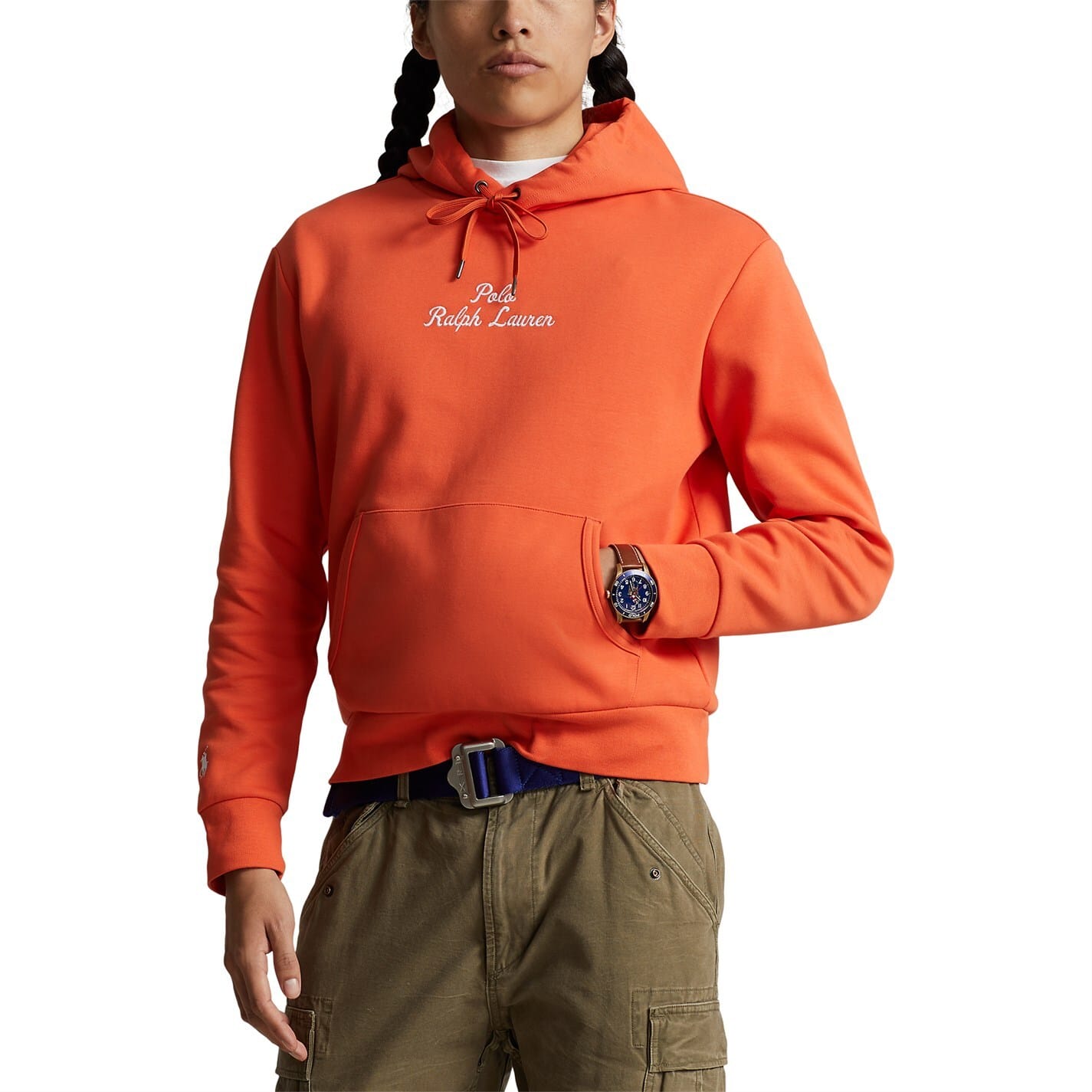 Orange Polo Ralph Lauren Double Knit Hoodie Get The Label