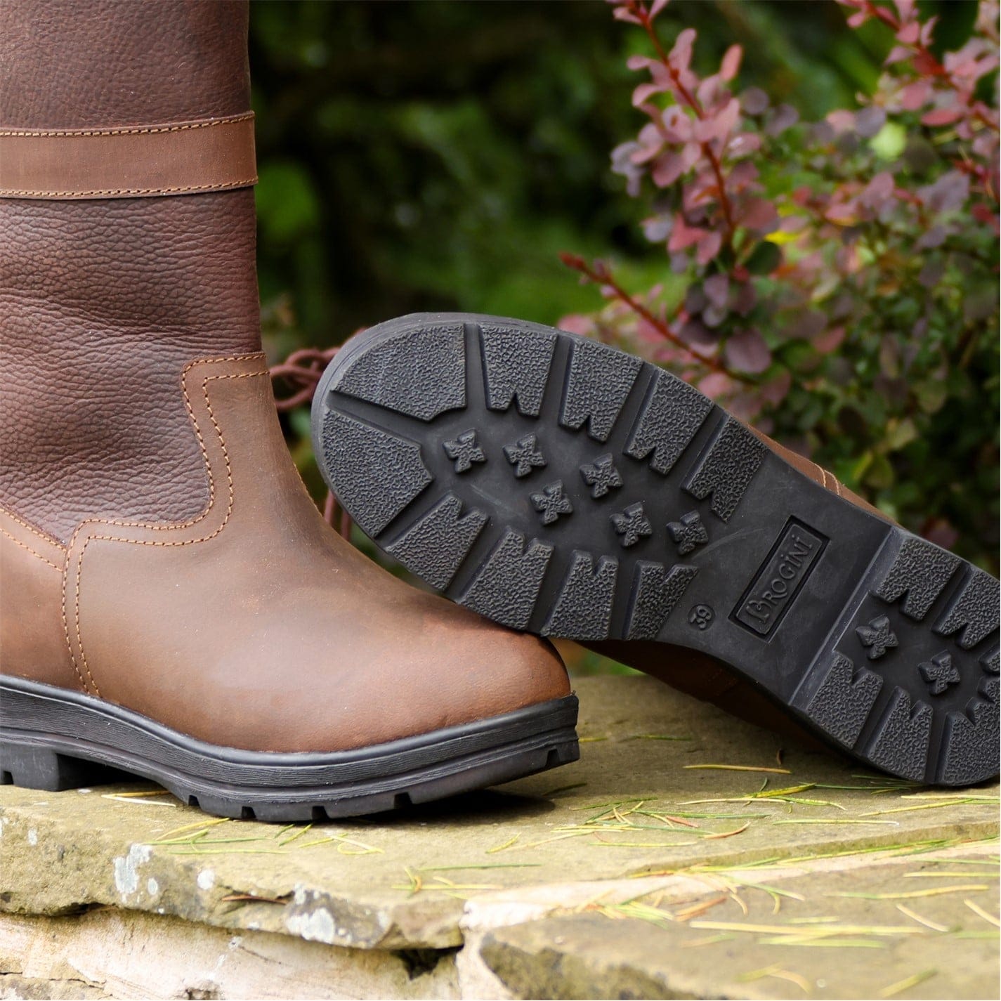 brogini brown long boots