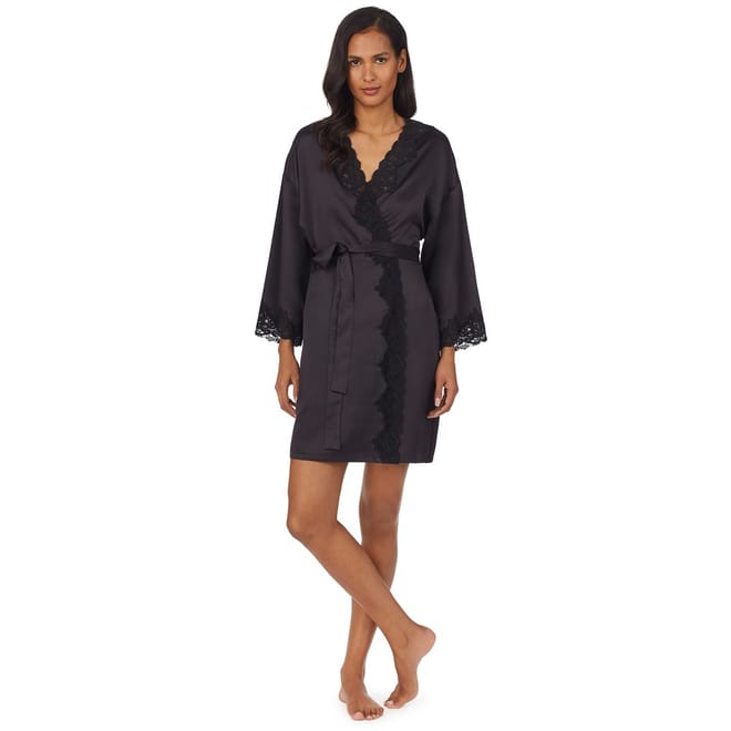 Trim Satin Robe