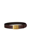 Plaque Leather Belt