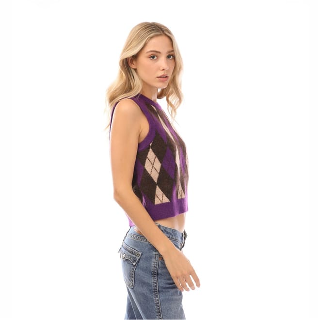Deja Vu Cropped Crew Neck Sweater