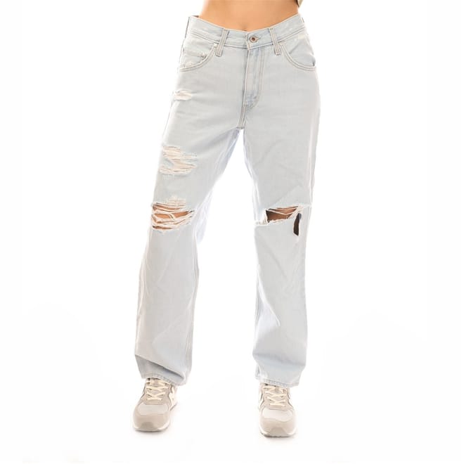 Distressed Wide Fit Jeans