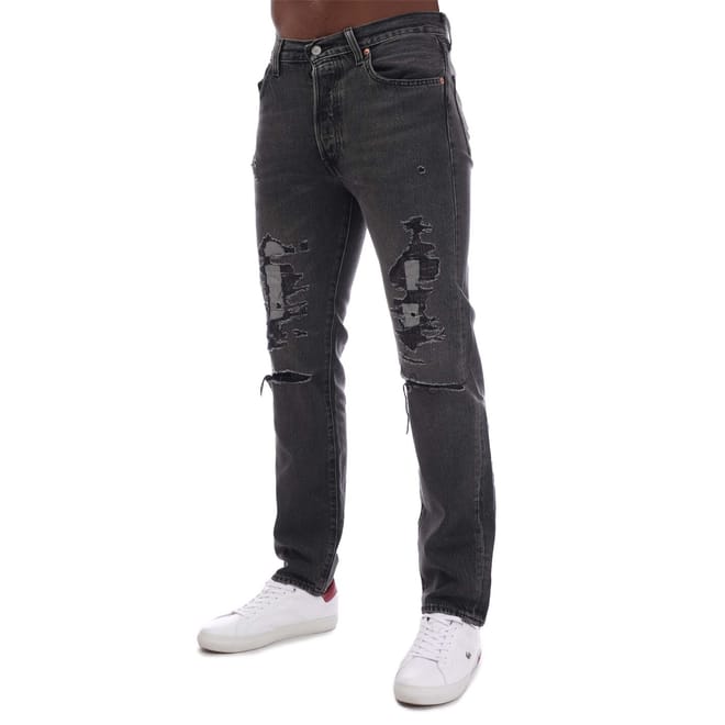 Distressed Straight Fit Jeans