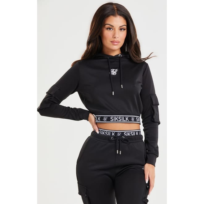 Cropped Cargo Hoodie